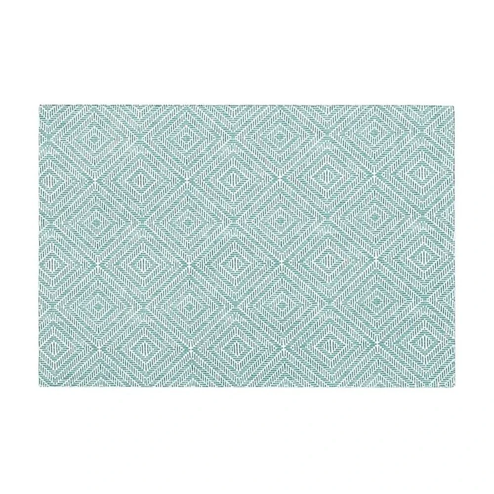 Liberty Indoor Outdoor Placemats Set of 4 Diamond Trellis Turquoise Beach Summer